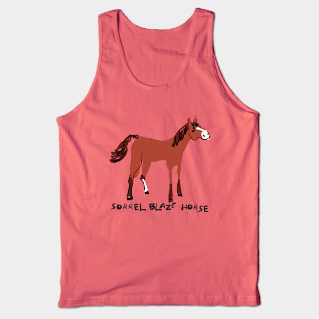 Sorrel white blaze horse Tank Top by belettelepink